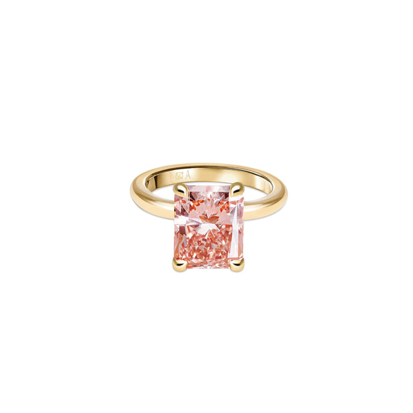 Kleine Taube - Pink Radiant 2,00 Karat - oder jaune 18k