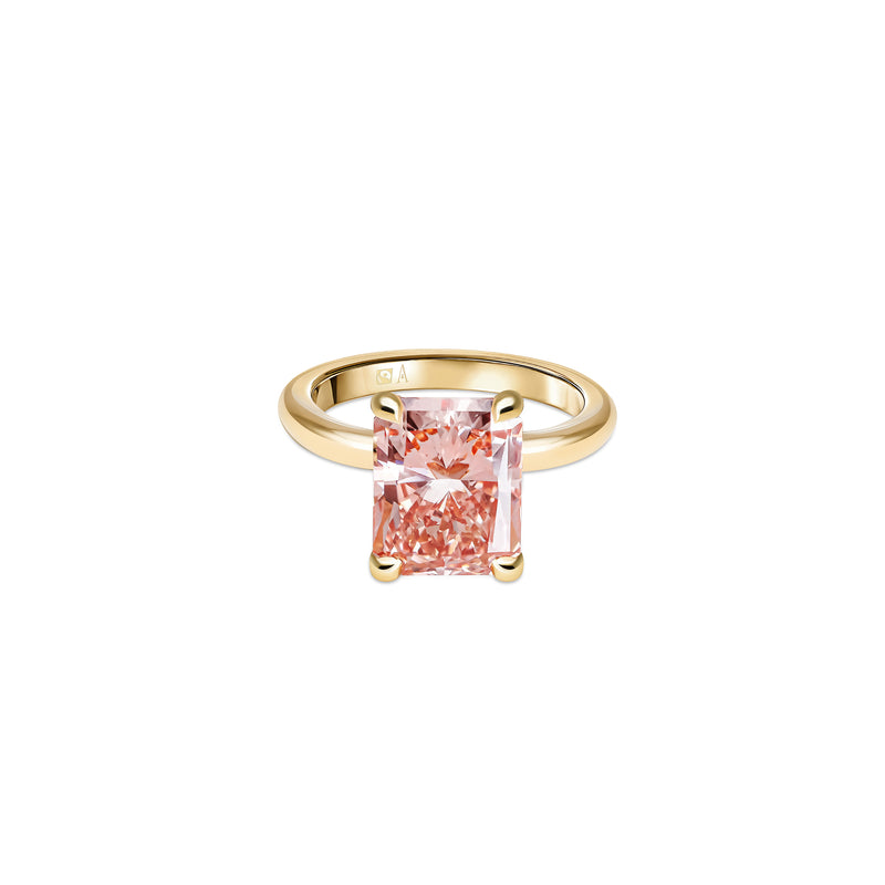 Little Dove - Pink Radiant 2.00 carats - 18k Yellow gold