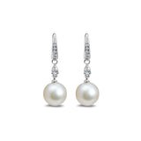 Earrings Pluie d'étoiles fancy Perles - White Gold 18k