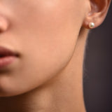 Boucles d'oreilles Pearl - or blanc 18k