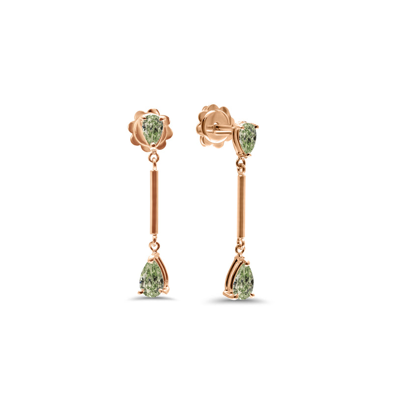 Ohrringe Ottava Alta Green - Rotgold 18 K