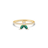 The Fancy Little Bee Emeraude 0.20 Karat - Gelbgold 18 K