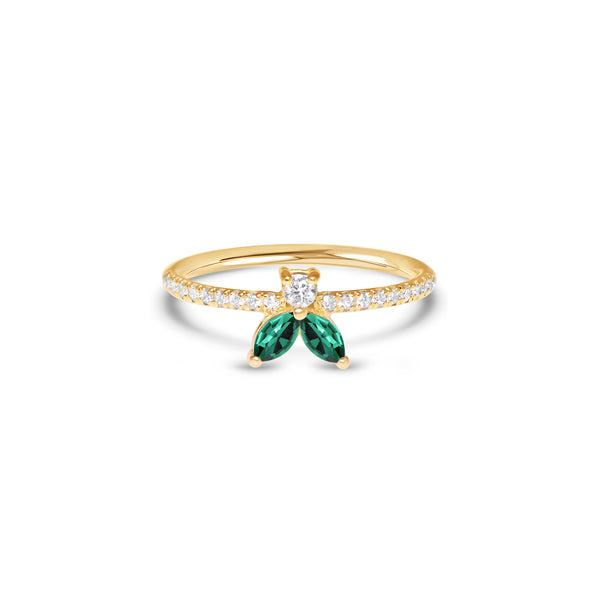 The Fancy Little Bee Emeraude 0.20 Karat - Gelbgold 18 K