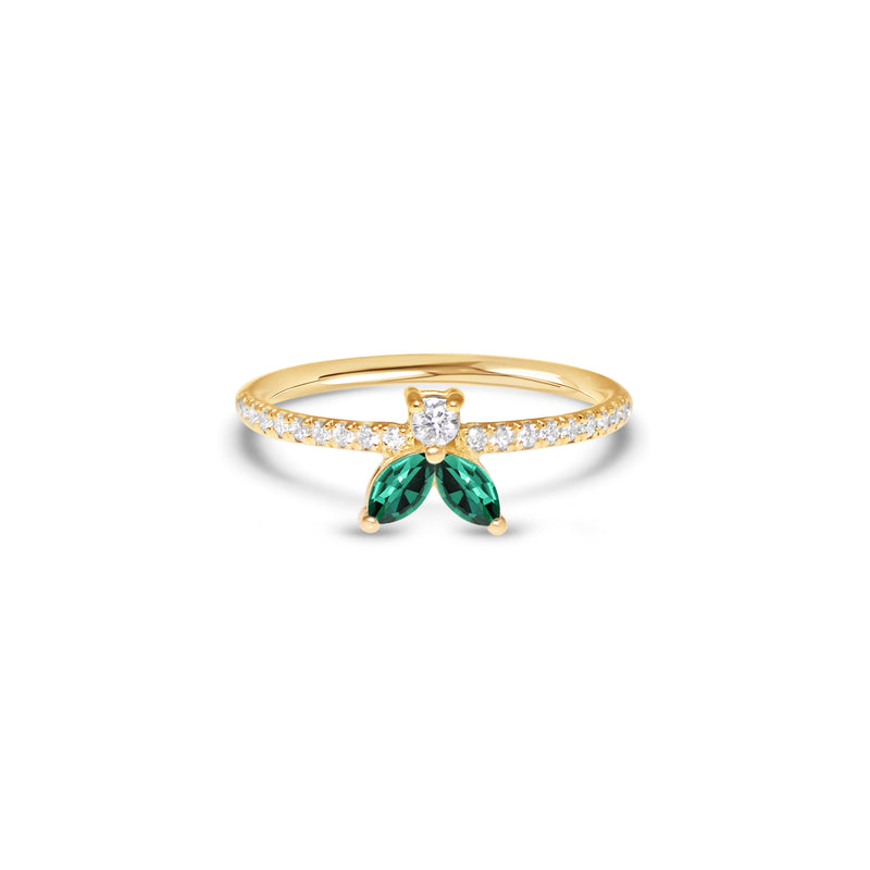 The Fancy Little Bee Emeraude 0.20 Karat - Gelbgold 18 K