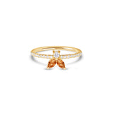 The Fancy Little Bee Saphir orange 0.20 carats - or jaune 18k