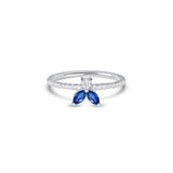 The Fancy Little Bee Saphir bleu 0.20 carats - or blanc 18k