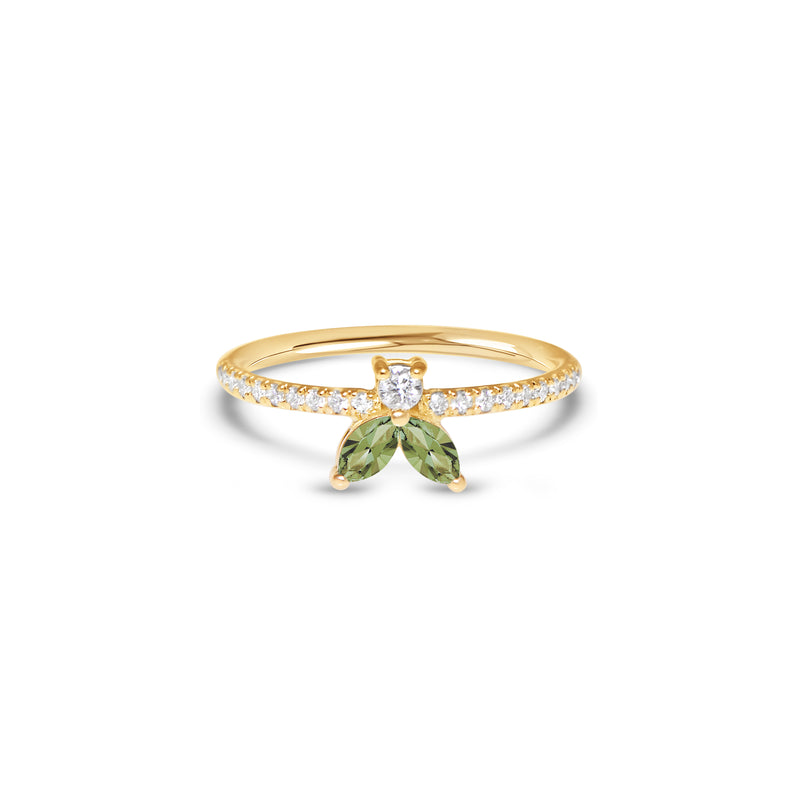 The Fancy Little Bee Tourmaline Vert antique 0.15 Karat - Gelbgold 18 K