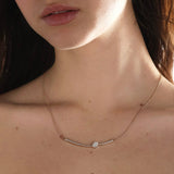 Necklace The Ice Skating Girl 1.00 carats - Red Gold 18k 