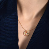 Collier Tree of Life Coloré - or jaune 18k