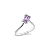 Ice Skating Girl Large L lavender 1.00 carats - or blanc 18k