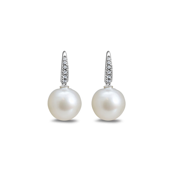 Earrings with Pearls  - White Gold 18k