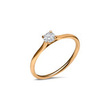 The V-Shape 0.15 carats - Red Gold 18k