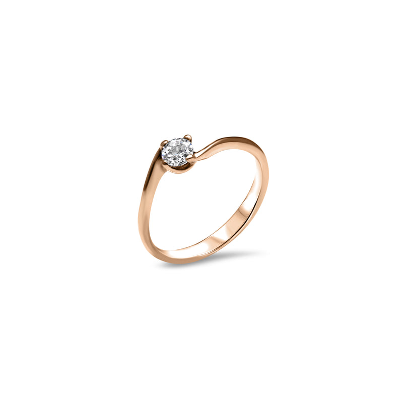 Twist and Shout 0.20 carats - Red Gold 18k