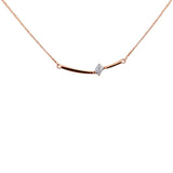 Necklace The Ice Skating Girl 0.30 carats - Red Gold 18k 