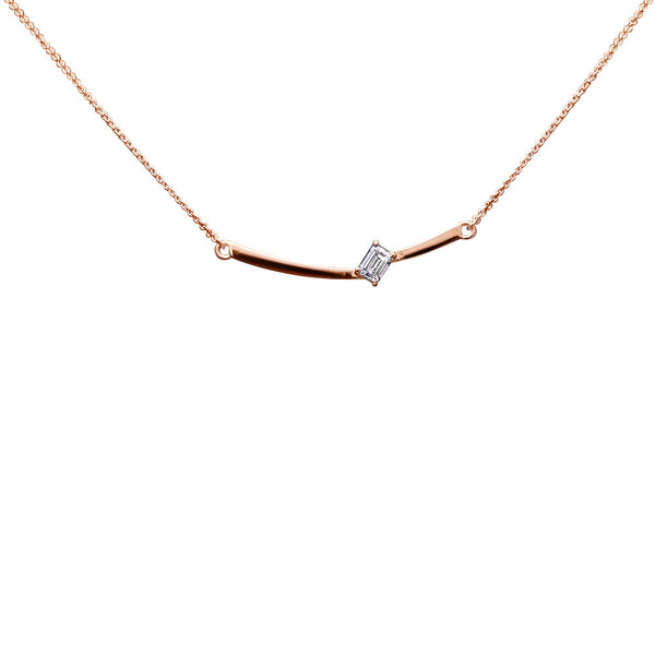 Necklace The Ice Skating Girl 0.30 carats - Red Gold 18k 