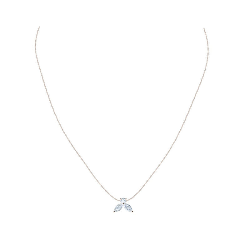 Necklace Solitaire Little Bee Grand - White Gold 18k