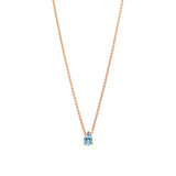 Necklace The Little Tear of Joy Aquamarine 0.50ct - Red Gold 18k 