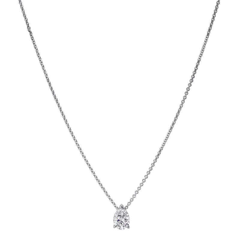Necklace The Tear of Joy 0.30 carats - White Gold 18k