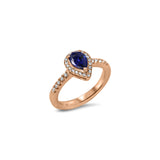 The Blue Joy 0.50 carats - Red Gold 18k