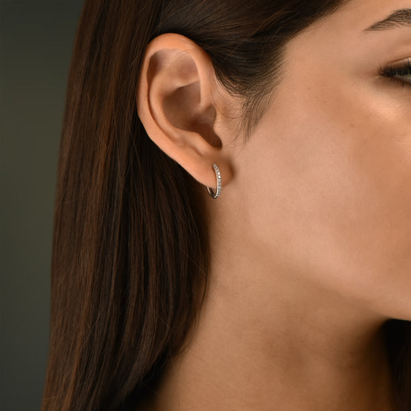 Earrings The Golden Halo - White Gold 18k